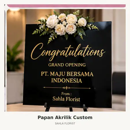 Papan Bunga Akrilik Legok